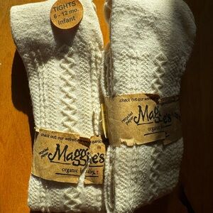 NWT Maggie’s Organic Cotton Baby Tights - 2 pair!